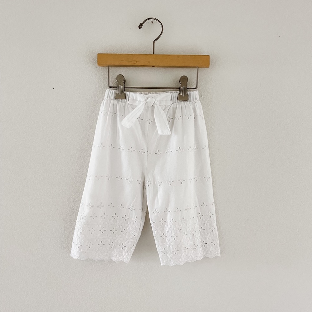 Zara baby girls pull-on eyelet culottes